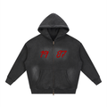 Sunfade Two-way Zipper Boxy Fleece Hoodie