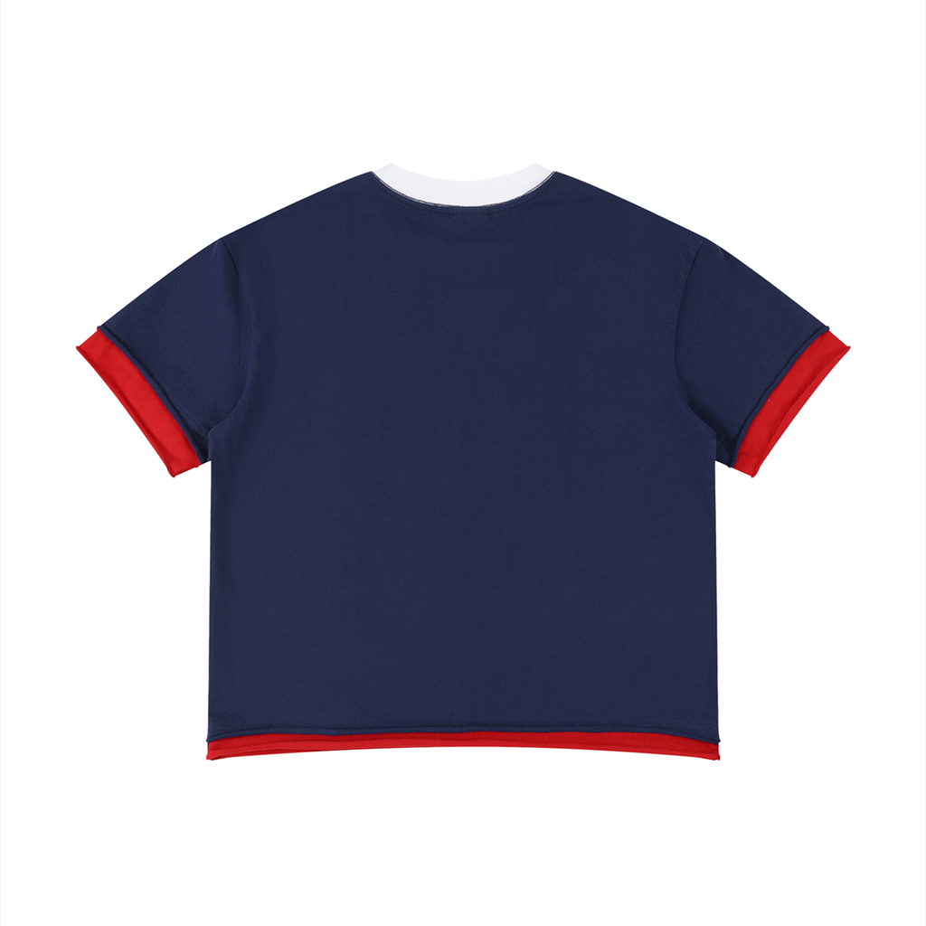 Unisex Boxy Color Block T-Shirt