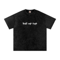 Snow Washed Oversized Cotton T-Shirt