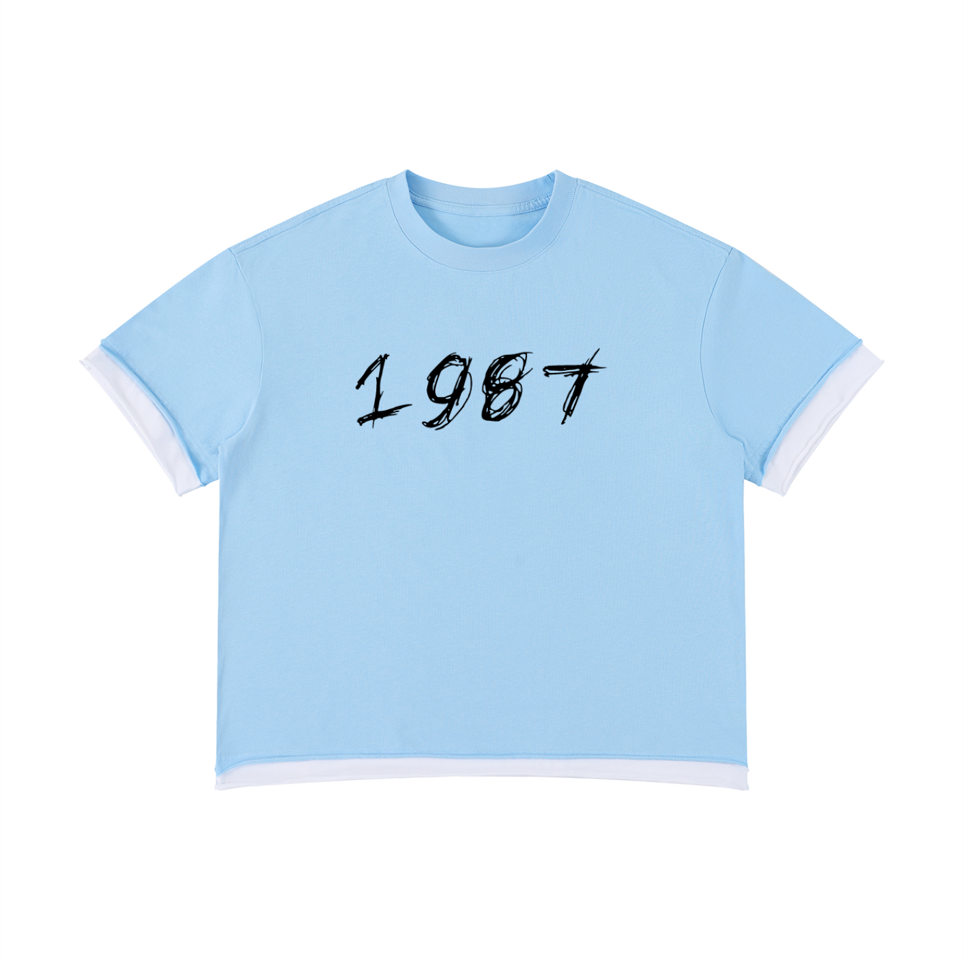 Unisex Boxy Color Block T-Shirt