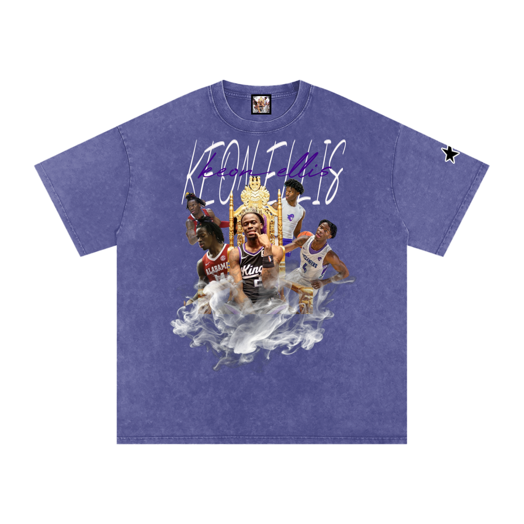 Snow Washed Oversized Cotton T-Shirt