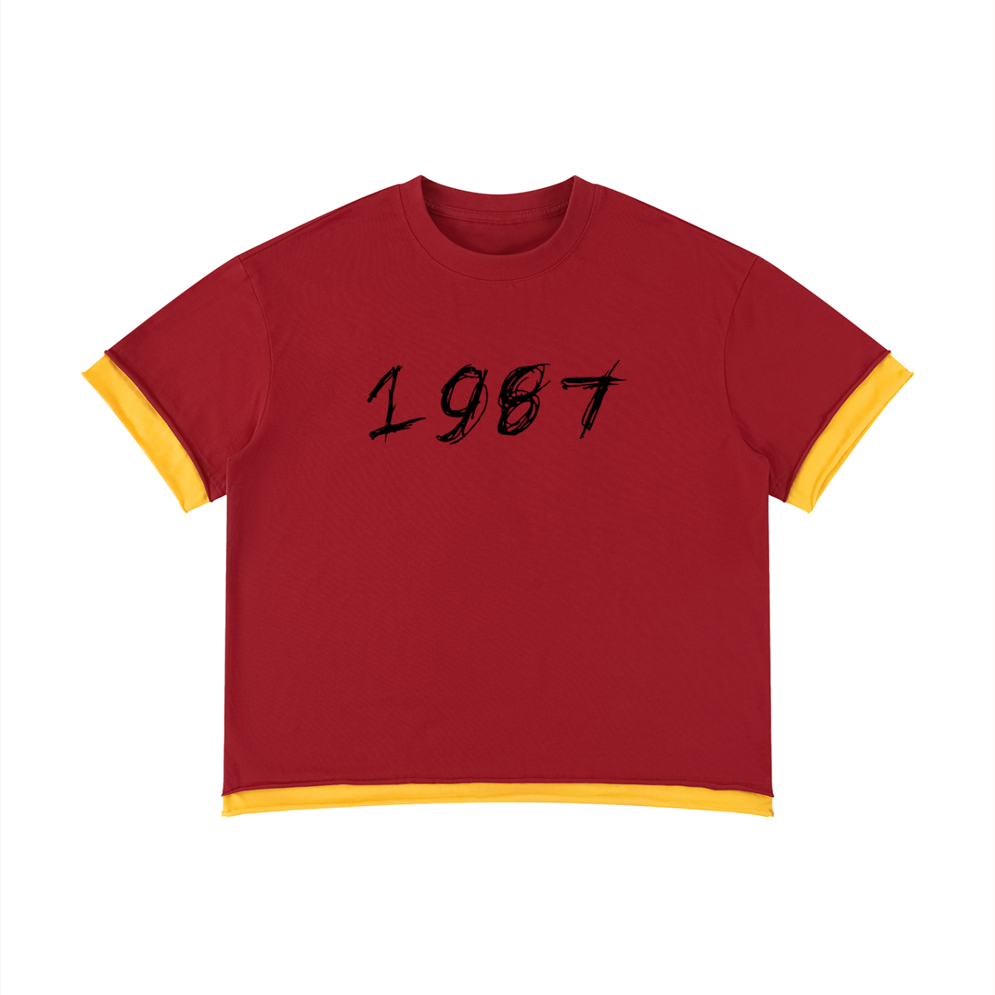 Unisex Boxy Color Block T-Shirt