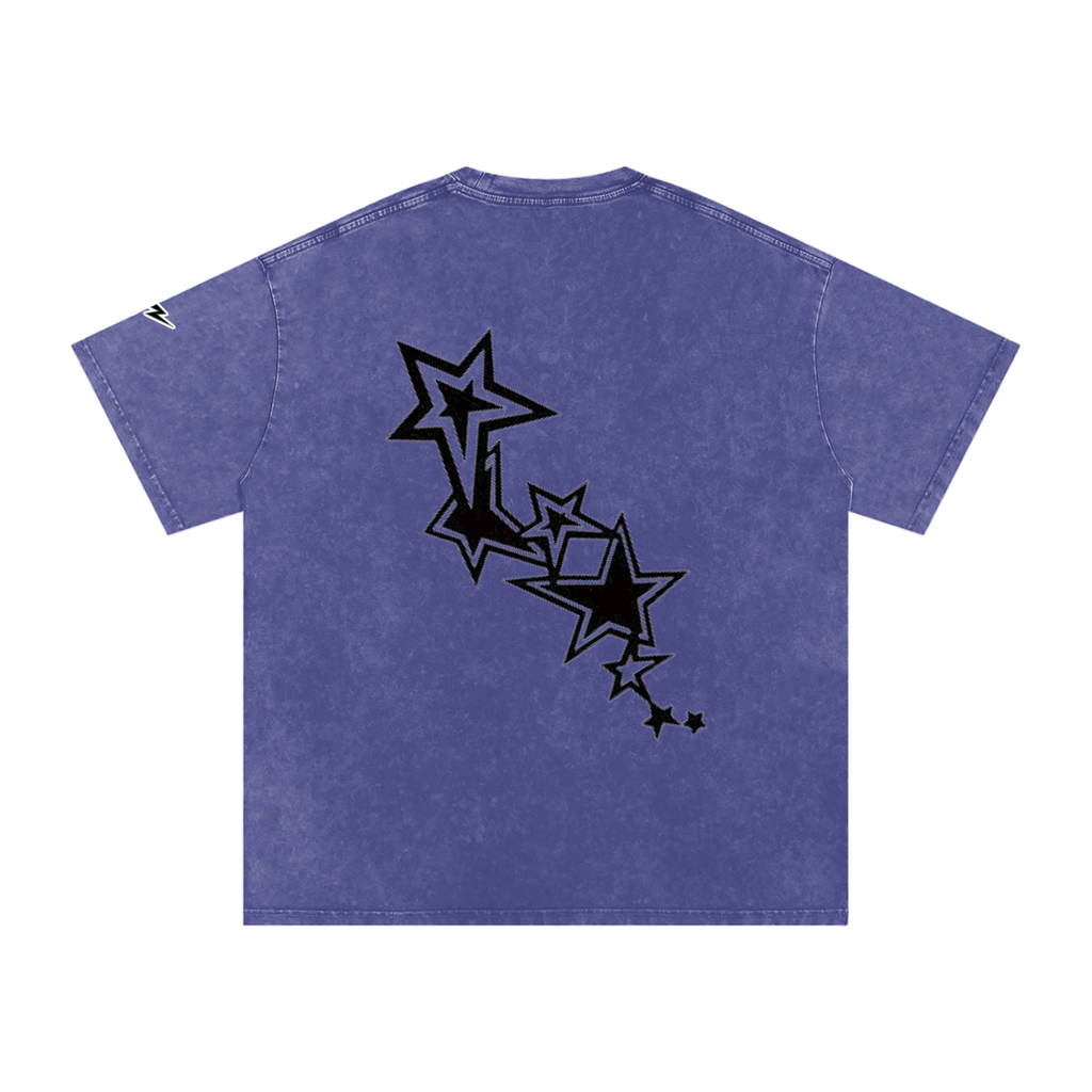 Snow Washed Oversized Cotton T-Shirt