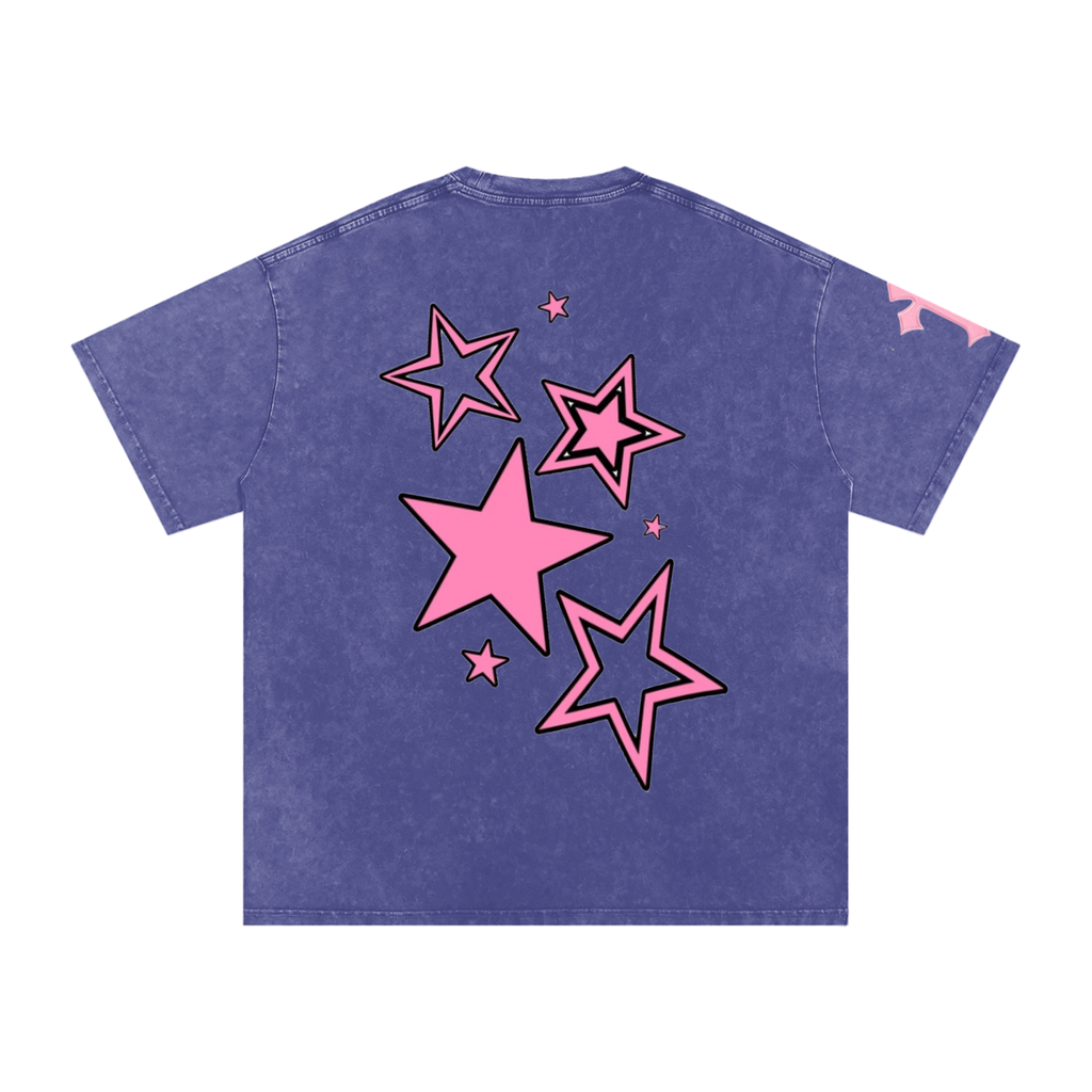 Snow Washed Oversized Cotton T-Shirt