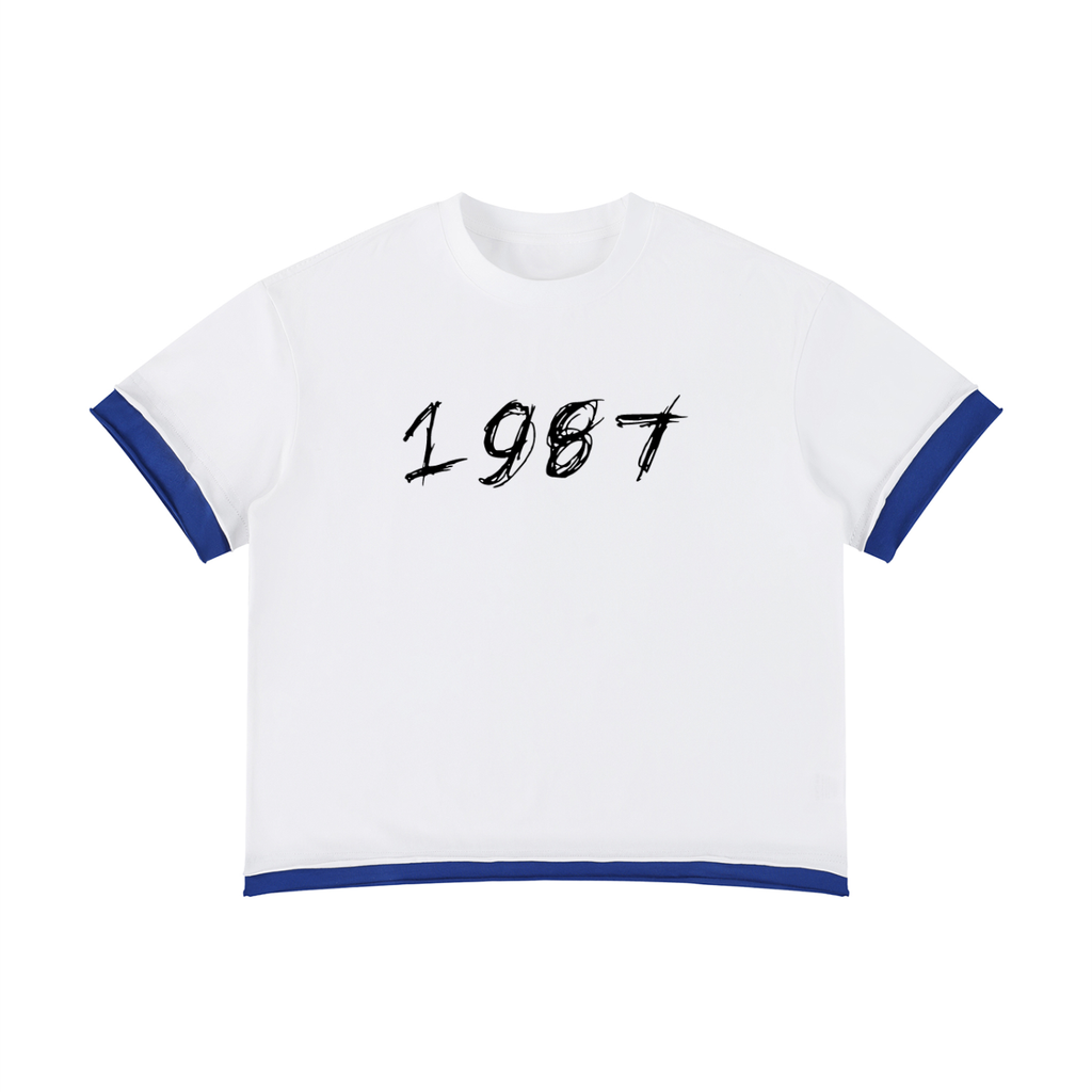 Unisex Boxy Color Block T-Shirt