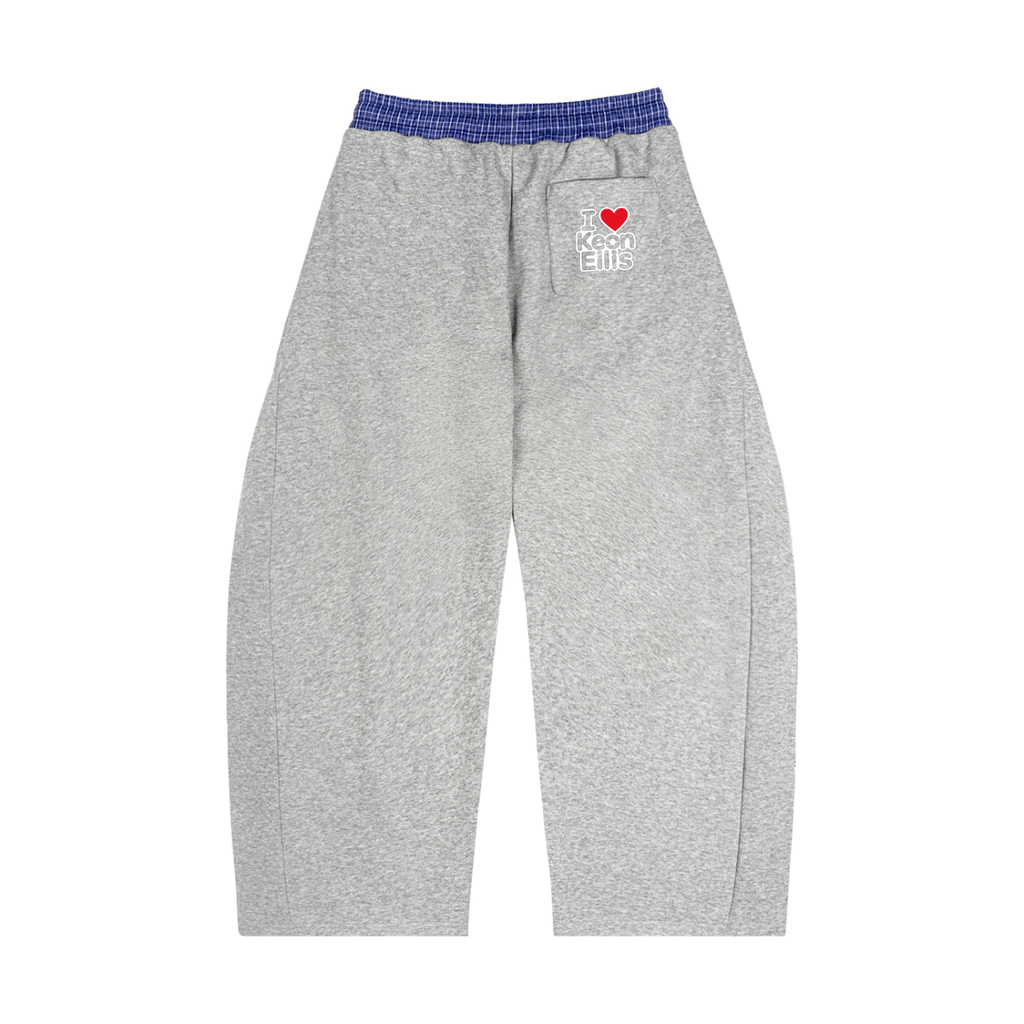 Plaid Waistband Barrel Sweatpants