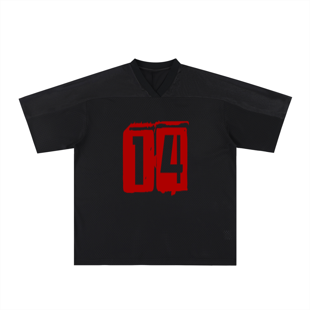 Oversized Mesh V-Neck Soccer Jersey